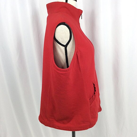 Coldwater Creek Sherpa Lined Vest Womens Plus Size 2X Full Zip Jersey Knit - Picture 2 of 9